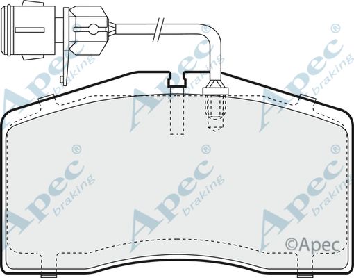 APEC BRAKING Комплект тормозных колодок, дисковый тормоз PAD1296